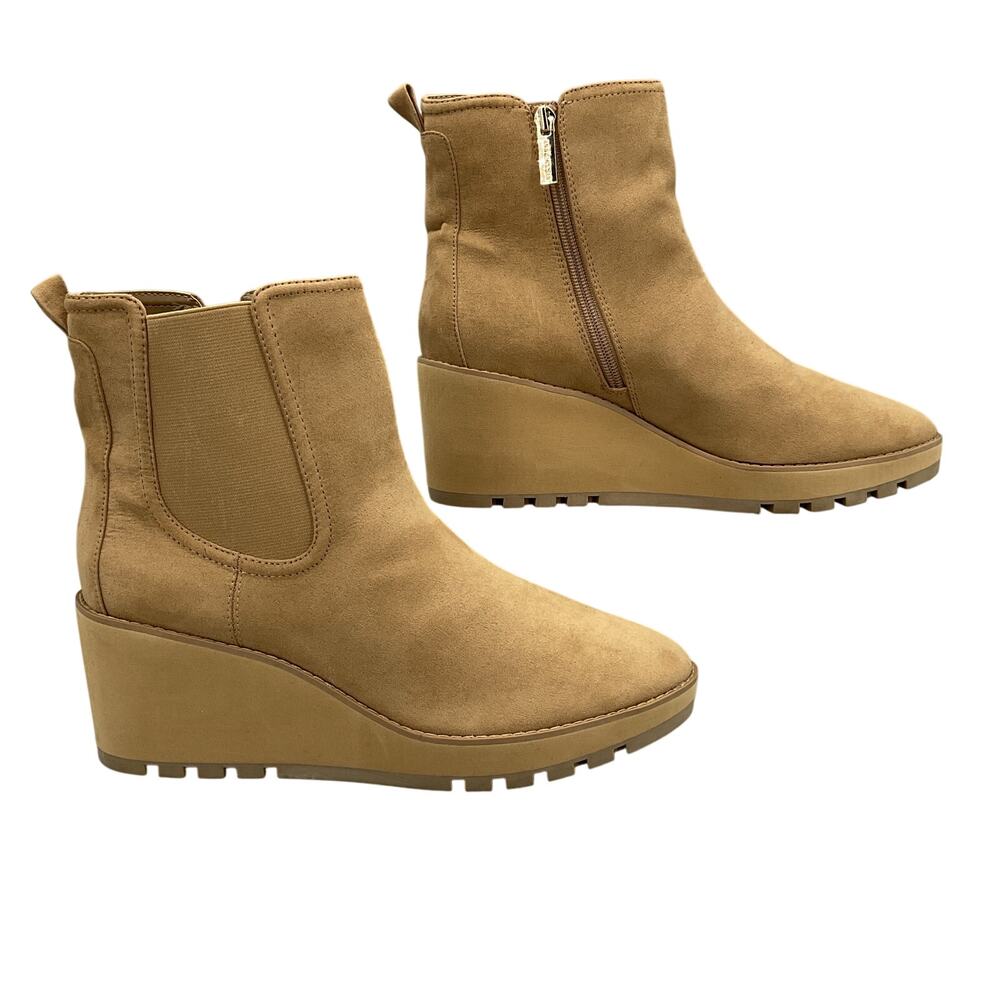 Anne Klein Women’s Portia Wedge Booties Brown Size 11M